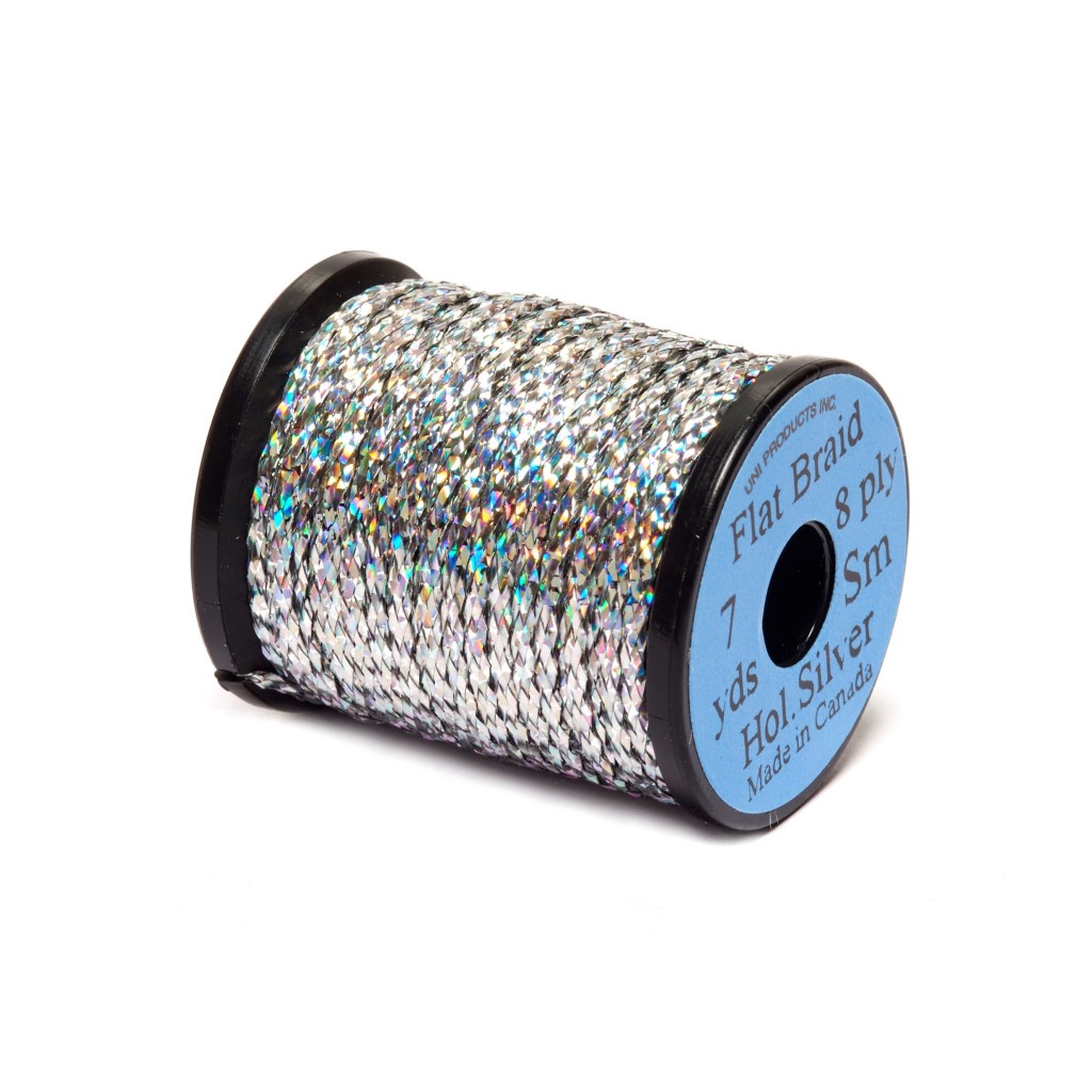 UNI Holographic Flat Braid Silver